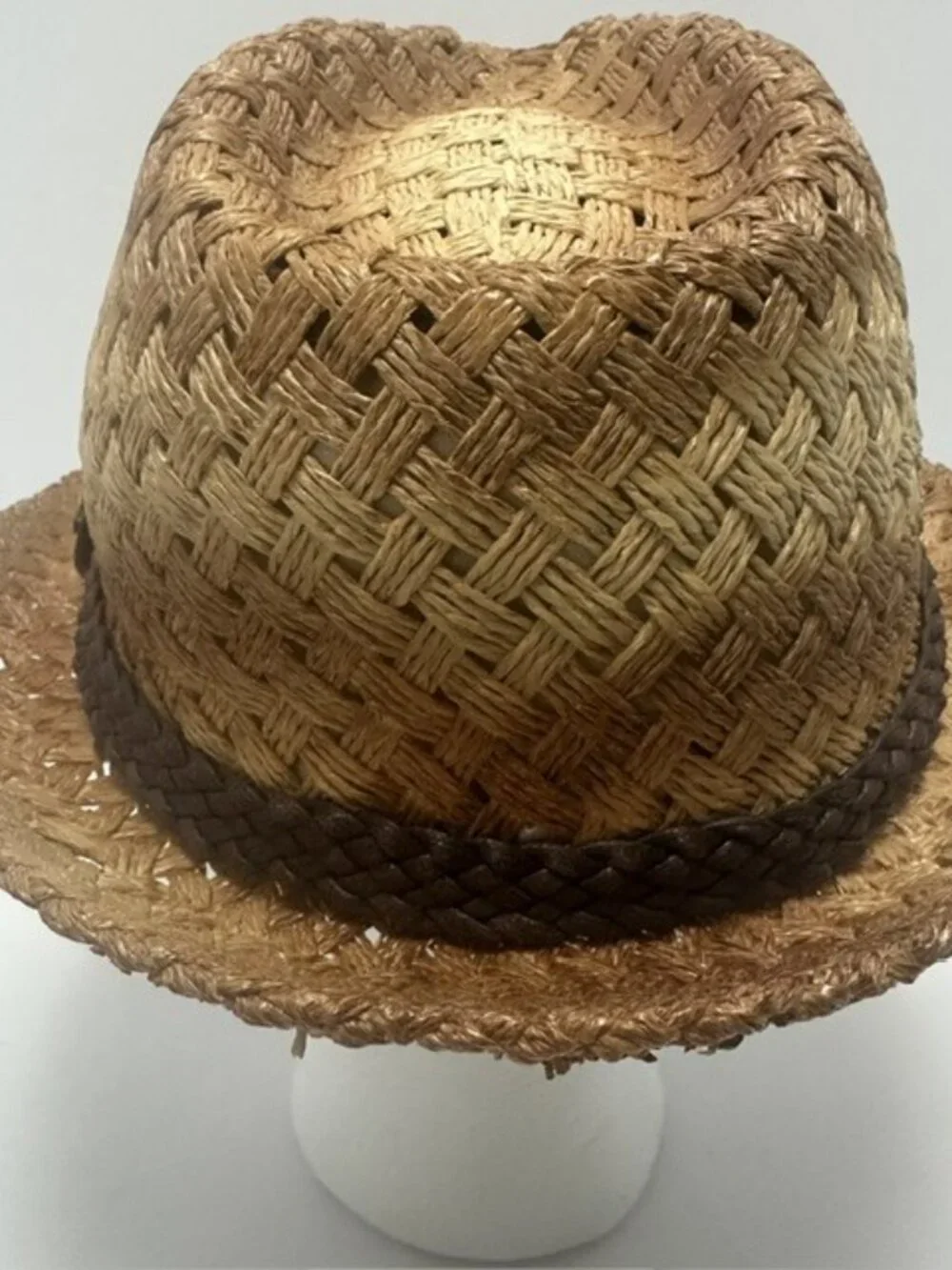 True Religion Unisex Brown Fedora Hat Paper Straw Material S XL Trendy